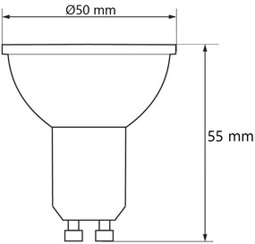 Lampada LED GU10 4.5W - Angolo 38° Colore Bianco Freddo 6.000K