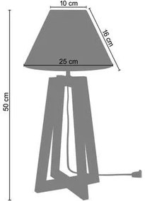 Tosel  Lampade d’ufficio lampada da comodino tondo legno bianco  Tosel