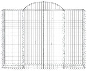 Cesti Gabbioni ad Arco 30 pz 200x50x140/160 cm Ferro Zincato