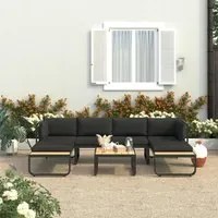 Set Divano da Giardino 4 pz ad Angolo Cuscini in Alluminio WPCcod mxl 70933