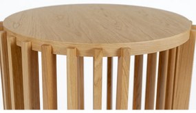 Tavolino in legno di quercia , ø 53 cm Drum - Woodman
