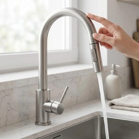 Rubinetto da cucina Rea Fresh Touch Brush Nickel