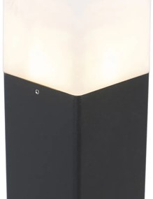 Lampada da esterno a stelo nera con paralume opalino bianco 50 cm - Denmark