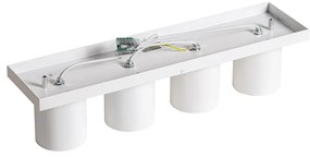 Faretto da soffitto moderno bianco 4 luci - Tubo