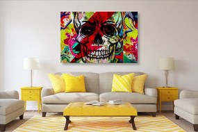 Quadro su tela – Teschio in versione graffiti