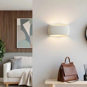 Applique da Parete CURVY in Gesso Pitturabile E27