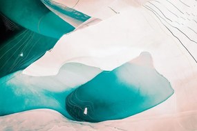 Carta da parati autoadesiva – Astrazione della laguna blu