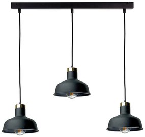 Lampadario a sospensione con filo HEBE 3xE27/60W/230V nero