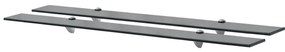 Mensole Galleggianti 2 Pz İn Vetro 100x20 Cm 8 Mm /