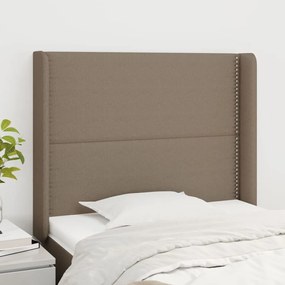 Testiera Ad Orecchio Tortora 93x16x118/128 Cm İn Tessuto /