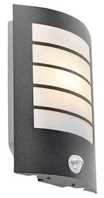 Lampada da parete per esterni nera IP44 con sensore di movimento - Miro