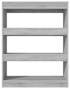 Libreria/Divisorio Grigio Sonoma 80x30x103 cm Legno Multistrato