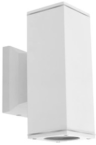 Aigostar - Applique da esterno 2xGU10/230V bianco IP65 quadrato