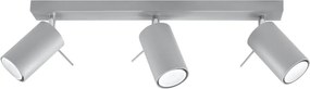 Lampada da soffitto grigia, lunghezza 45 cm Etna - Sollux