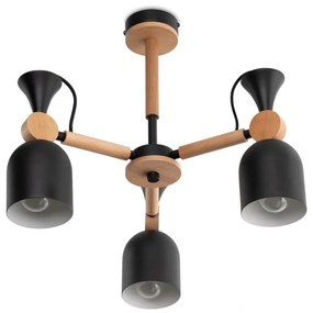 Lampadario a sospensione con supporto rigido MONTE 3xE27/60W/230V