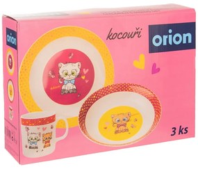 Set da pranzo per bambini in porcellana 3 pezzi Kittens - Orion