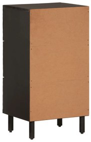 Credenza nera 40x33x75 cm in legno massello di mango