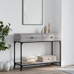 Tavolino consolle grigio sonoma 100x34,5x75cm legno multistrato