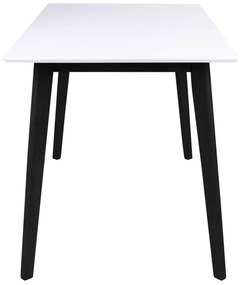 Tavolo da pranzo bianco con struttura nera , 120 x 70 cm Vojens - Bonami Essentials