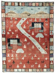 Gabbeh Tappeto persiano 100 x 140 (Iran) Annodato A Mano