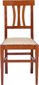 Sedia in legno con seduta imbottita LAURA Ciliegio SET 2 PZ