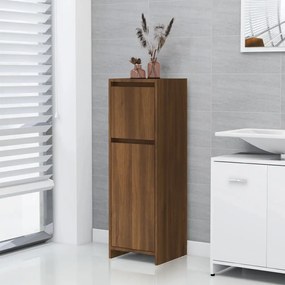 Armadietto Bagno Rovere Marrone 30x30x95cm İn Legno Multistrato /