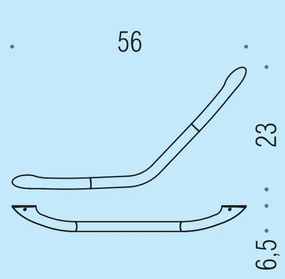 Colombo Design Contract B97350cr Maniglione di sicurezza da Vasca 56 cm Cromo