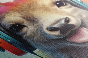 Quadro su tela – Cervo con cuffie
