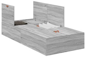 Letto contenitore  grigio sonoma 80x200 cm