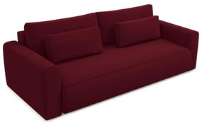 Divano burgundy allungabile/con contenitore con rivestimento in velluto 238 cm Kapua – Makamii