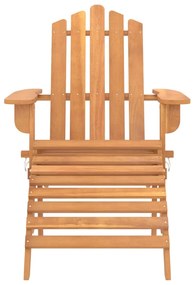 Sedie giardino adirondack poggiapiedi 2pz legno massello acacia