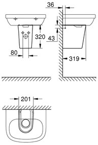 GROHE 39570000 - Mezza colonna ESSENCE 320 × 319 mm ceramica/bianco