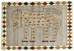 Gabbeh Tappeto persiano 100 x 150 Nero (Iran) Annodato A Mano