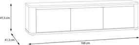 Mobile TV Da Terra 3 Ante 170x40x40 Design Moderno Lehman Sabbia