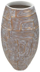 Vaso in poliresina color oro altezza 59,5 cm Eclips - Mauro Ferretti