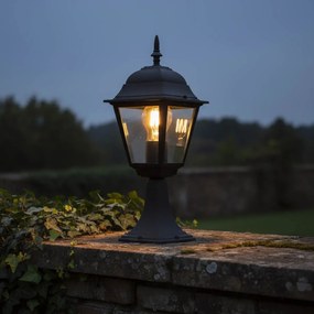 Paletto Lampione Vintage 40cm E27 IP54 Nero - Serie Alfieri