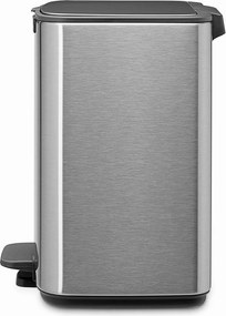 Cestino per la spazzatura color argento opaco in acciaio con pedale 7 l Bo – Brabantia