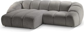 Divano angolare in grigio chiaro (con penisola a sinistra) Diana – Micadoni