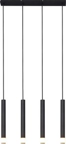 Zuma Line P241125804BL - Lampadario a sospensione con cavo VELIC 4xG9/5W/230V nero