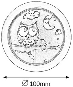 Rabalux 4563 - Applique a LED per bambini SHEPHERD LED/0,3W