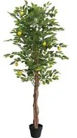 Albero Limoni Artificiale con 3 Tronchi Verde 180 cm in PP 4010678