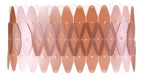 Lampadario Moderno Ovale Amanda Polilux ® Rame E Metallo Cromo 3 Luci E27