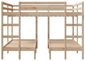 Giroletto castello triplo 140x200/70x140cm legno massello pino