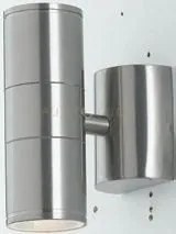 Applique biemissione jump acciaio 2 luci attacco gu10 ip44 6x11x16cm