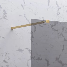 Doccia walk in 120 cm vetro fumè e profilo oro spazzolato | KW-100GF - KAMALU