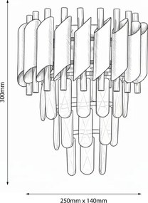 Brilagi - Lampada da parete ECLIPSE 2xE14/10W/230V dorata