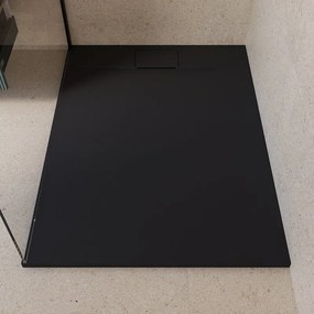 Piatto doccia SENSEA in composito minerale di resina gelificata Neo nero L 90 x L 120 x H 2.7 cm opaco
