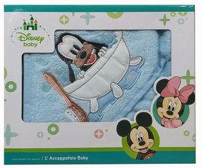 Accappatoio Baby a Triangolo in Spugna Disney Pluto  Colore Azzurro