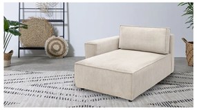 Modulo divano in velluto a coste color crema, angolo sinistro Nihad modular - Bobochic Paris