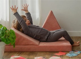 Set per psicomotricità rosa chiaro in velluto a coste 75x41x7 cm Bloque Montessori – Little Nice Things